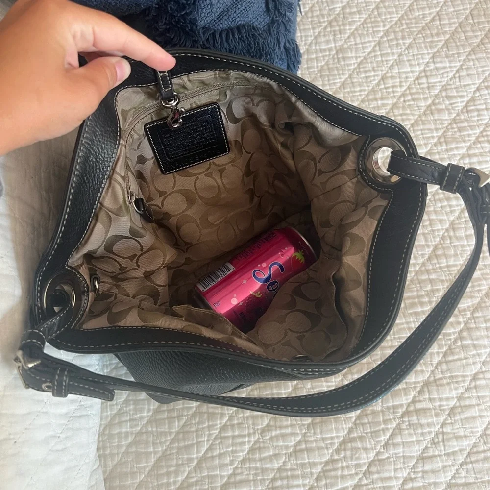 Coach Black Leather Shoulder Bag - Picture 12 of 13